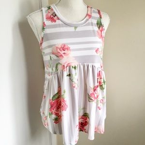 Last 1! 🆕LAURA Floral Striped Tank